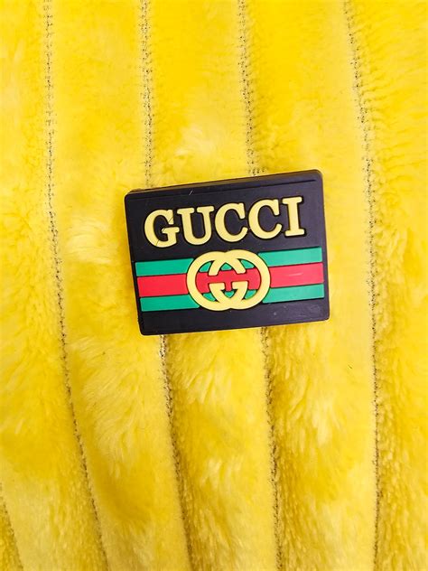 gucci logo pin|Gucci crocs charms.